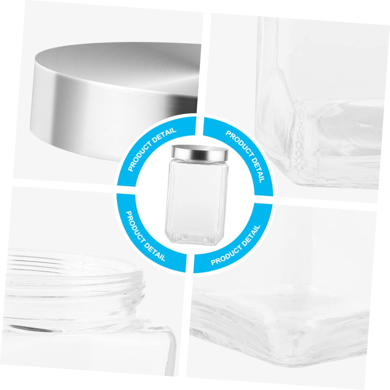 Ipetboom Barattolo in Vetro Coperchio in Acciaio Inox 1500 Ml