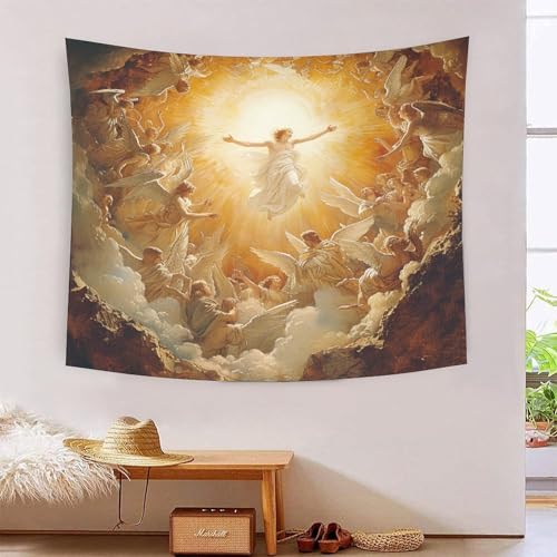 Tapisserie murale Jésus 3D grand format pour décorer votre salon