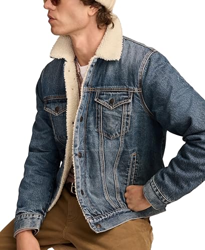 Lucky Brand Men's Cole Hauser Faux Shearling Denim Jacket2