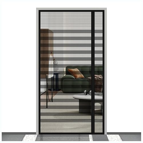Dcuins Magnetic Screen Door Fits Door Size 32 X 80, Screen Mesh Size 35 X 81, Side Opening Upgraded Heavy Duty Fiberglass, Strong Magnet Closure Door Net For Front Back Sliding Doors, Stripes #TOP20