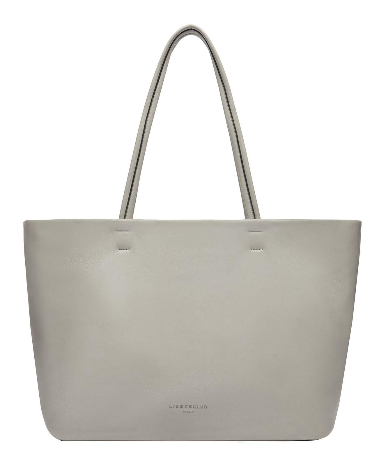 LIEBESKIND BERLIN Leather shopper bag shoulder bag Hera Sheep Natural Shopper Steel gray