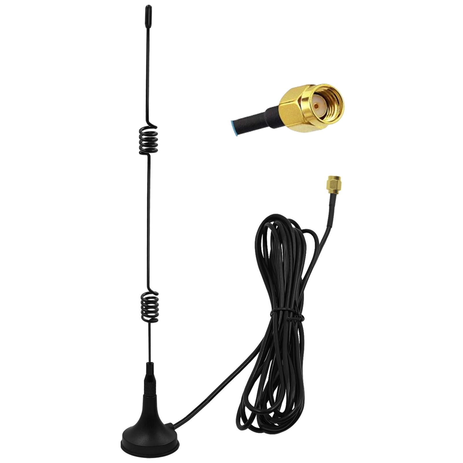 SEBIKAM High Gain Wi-fi Booster HD Wireless Camera Antenna with Magnetic Stand Base 9.85Ft Extension Cable, 2.4GHz, RP-SMA Male Connector, Black