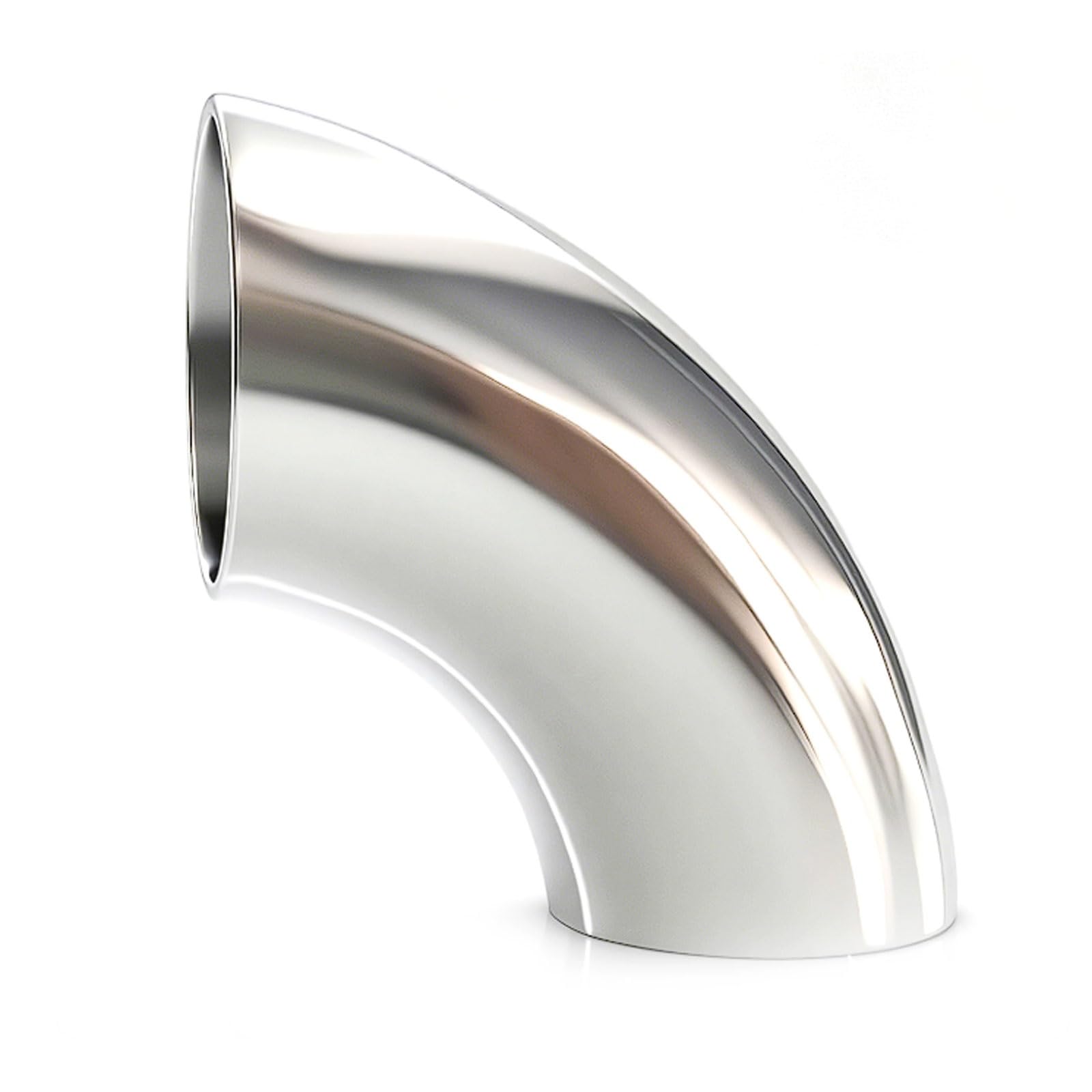 Confezione da 2 Pezzi di Gomito saldato a 90 Gradi in Acciaio Inox 304 Stile Raccordo rapido per idropulitrice, Finitura lucidata a Specchio Stampata per Linea Acqua(Φ76*2)