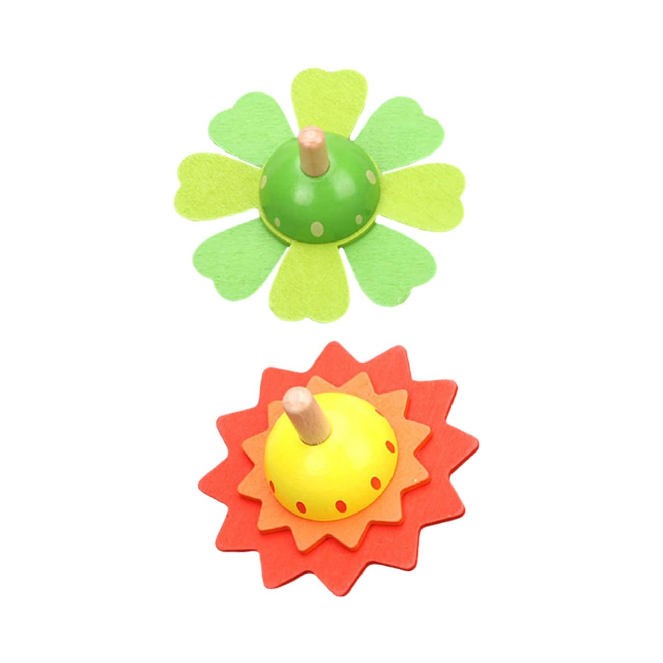 Toyvian Pcs Toy Wooden Mini Boys and Girls Fidget Toys Educational Spinning Top for Boy Girl