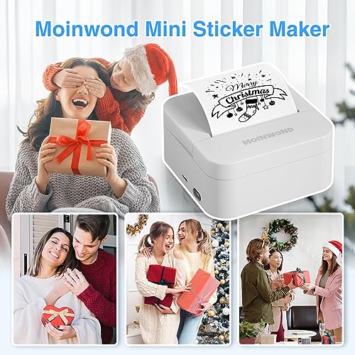Image of Notebuddy Mini Sticker Printer Doodle Dash Portable Thermal Printer Inkless Pocket Photo Printer Bluetooth for Learning Assistance, Scrapbook Supplies,Journal,Study Notes with Sticker Paper,White