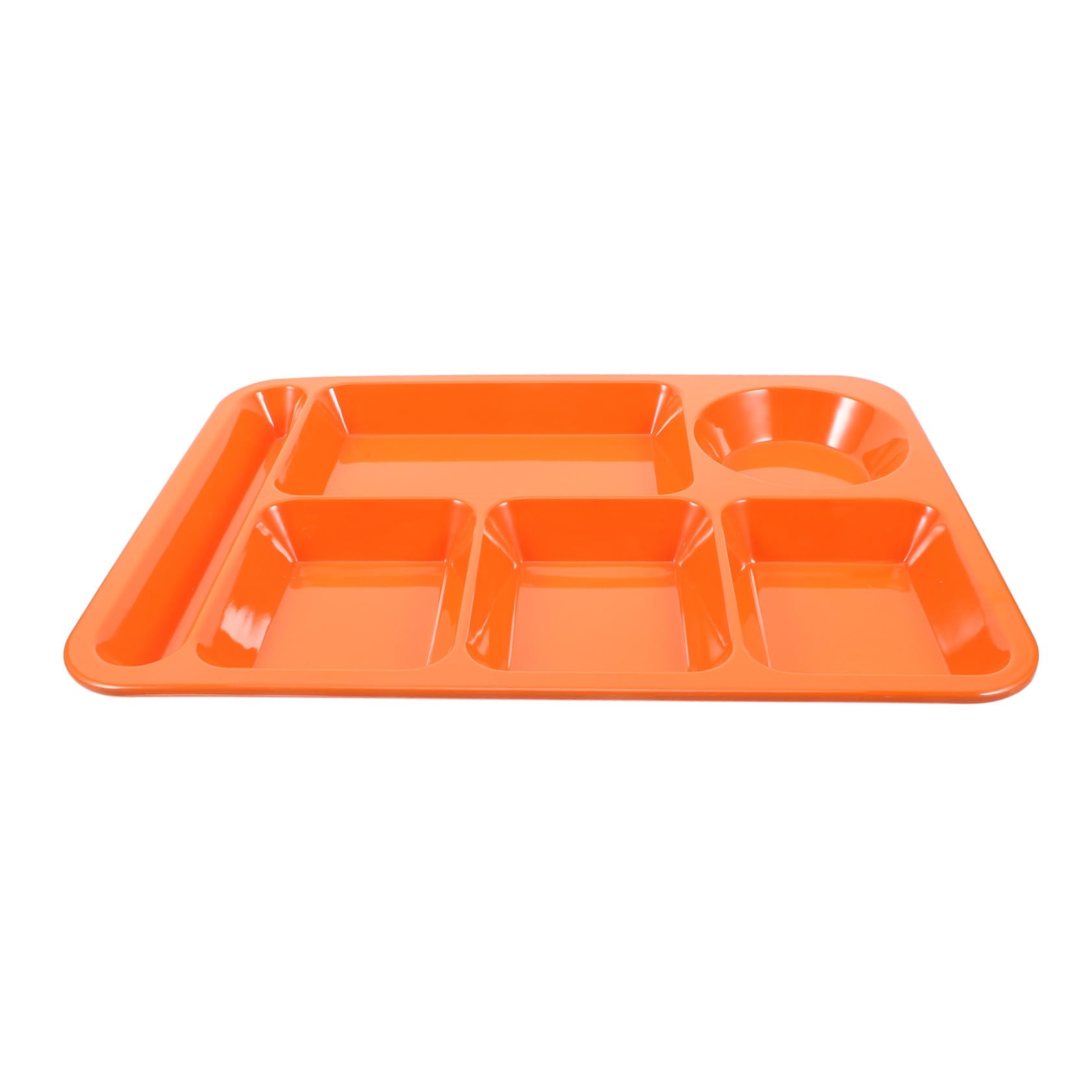 NAMOARLY Elegant Orange Plate Large Serving Platter Divided Lunch Tray Anti-fall Tableware