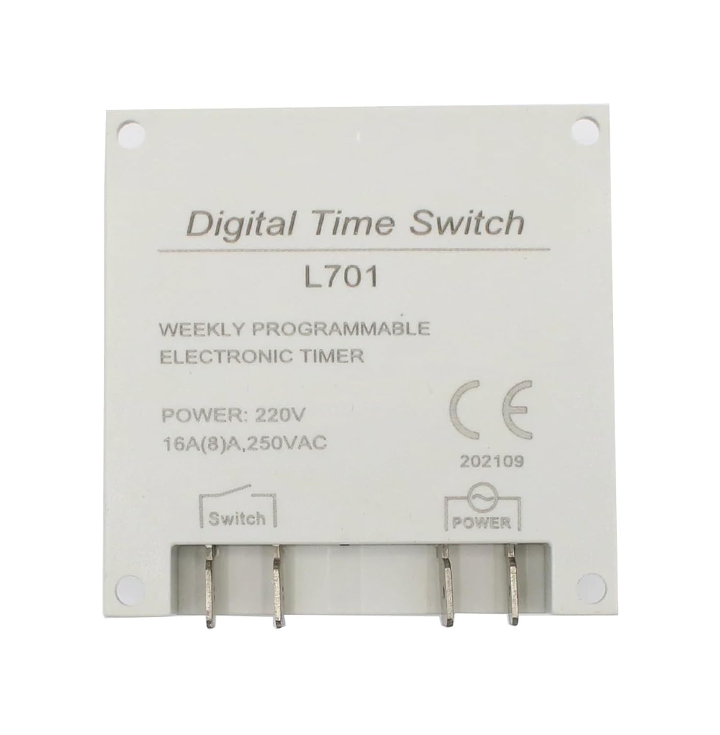 Type L701 AC 220V-250V 12V 110V 24V 16A Digital Timer Controller 7 Days Weekly Programmable Timer Switch Minutes Counter (Size : 12V)