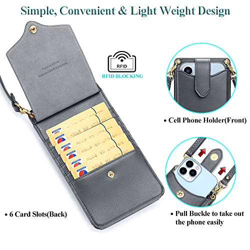 Image of Peacocktion Small Crossbody Cell Phone Purse for Women, Lightweight Mini Small Crossbody Bags for Women with Card Slots
