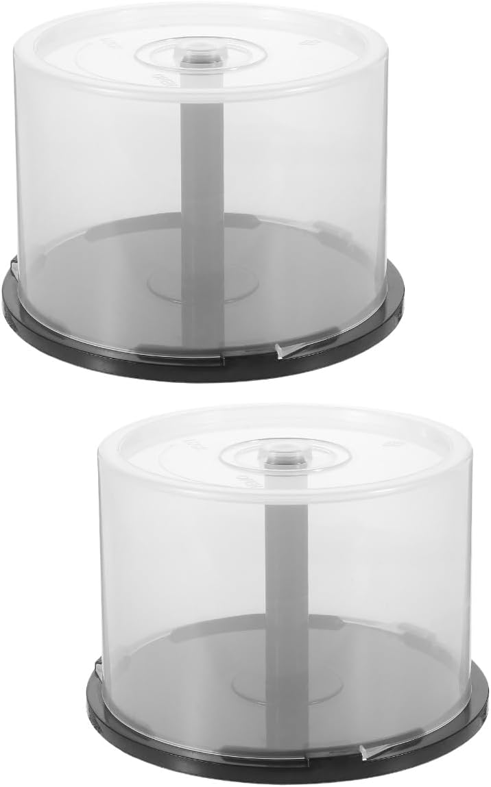 Ciieeo Cd Storage Box with Lid 5.94X11.18X5.59In Clear Cd Storage Container Disc Holder Organizer for Home Office Desktop Use Protects and Stores Cd Dvd Collection