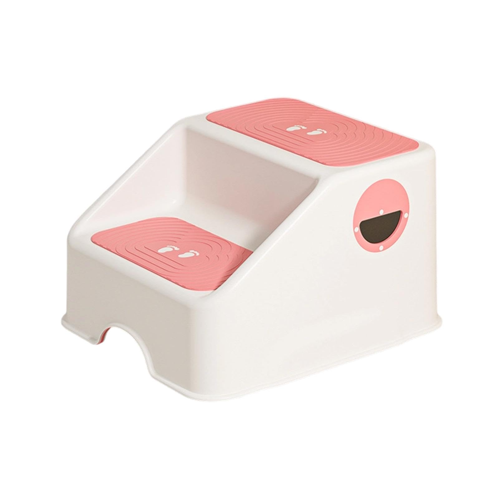 Zweistufiger Töpfchenhocker, Tragbarer Hocker mit Rutschfester Oberfläche Zum Lesen von Büchern Im Schlafzimmer, Rosa
