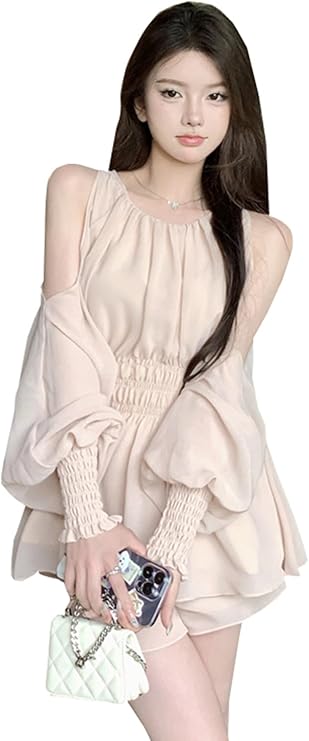 CHICWISH(シックウィッシュ)｜オフショルダーTop&ショーツセット Amazon | [WANSHIX] オフショルダー ウエストマーク