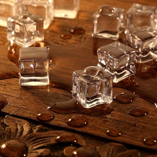 Cubos de Hielo Falsos Acrílicos Transparentes 12mm 100 piezas miniatura 4