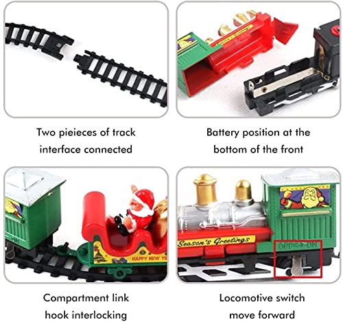 SIXIUDIA Christmas Train Set, Electric Train with Rails, Santa Train, Christmas Tree Decoration, Children's Gift, Ages 3-9 - Image 3