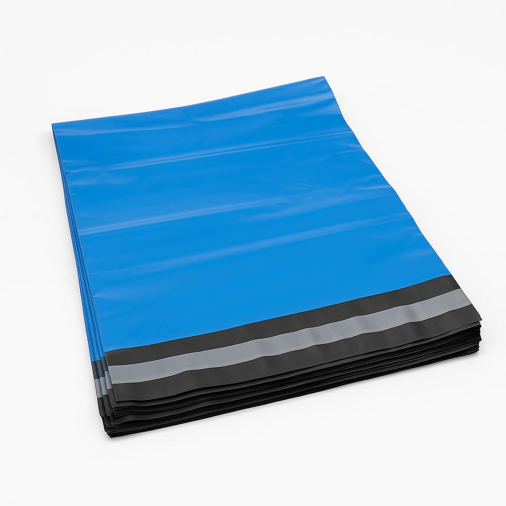 100Pcs Lianpak 9" x12" Inch Sky Blue Mailing Bags – 50μm Thick Poly Postal Bags – Waterproof & Tear Resistant – Recyclable Packaging for Clothes, Parcels, Vinted & eCommerce