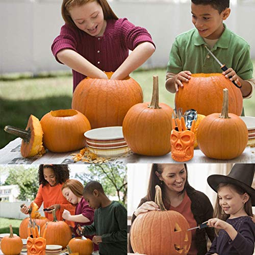 GUUKIN Halloween Pumpkin Carving Tools Kit, Professional Stainless Steel Pumpkin Cutting Supplies Knife Sets for Halloween Decoration jack-o-lanterns for Kids & Adults (12 piece set)