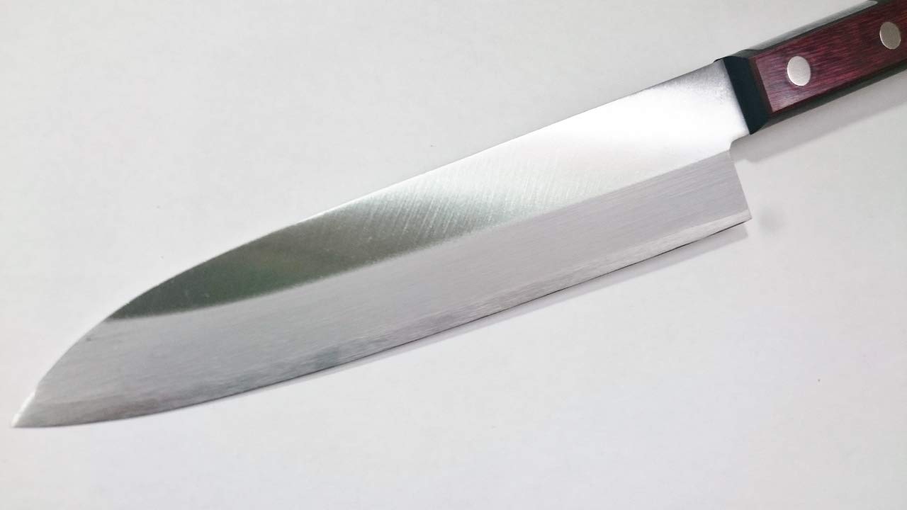 Amazon｜ステン割込 包丁 青紙スーパー 牛刀 180mm 77S｜牛刀包丁