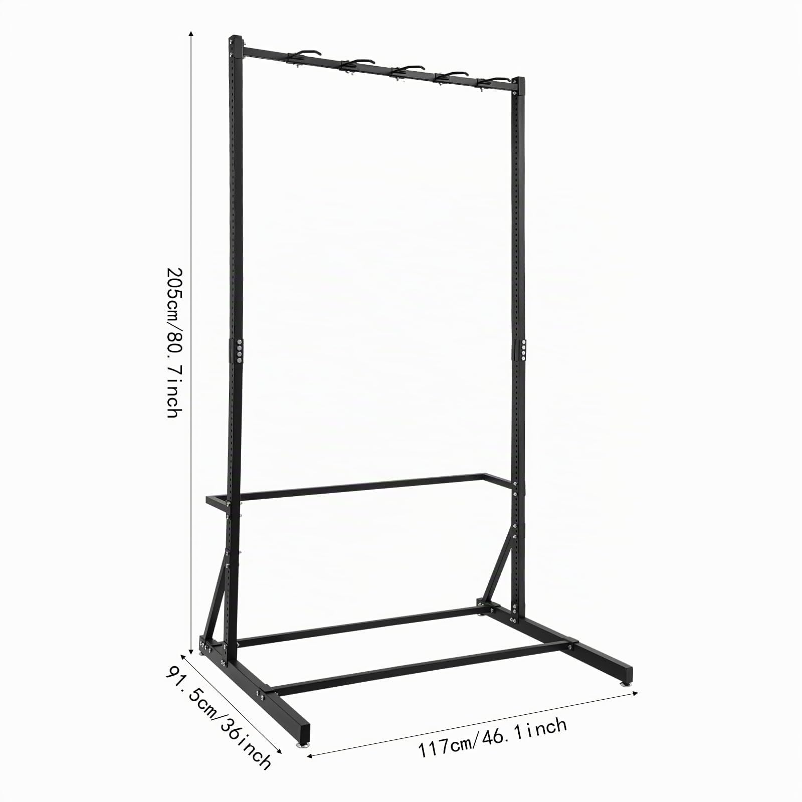 Soporte de pie para 5 bicicletas, soporte vertical para bicicleta, organizador de bicicletas, para garajes, talleres de bicicletas y tiendas de bicicletas, capacidad de carga de 150 kg