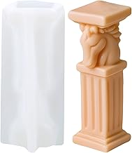 Horse Head Roman Column Candle Molds Antique Roman Pillar Candle Silicone Mold for Candles Making Aromatherapy Candles Wax Polymer Clay Home Decoration