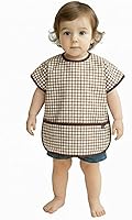 Vista 26 de Plie Short Sleeve Waterproof Bib for Toddlers – Easy Clean Feeding Apron for Mealtime, Daycare, Self-Feeding, Lightweight