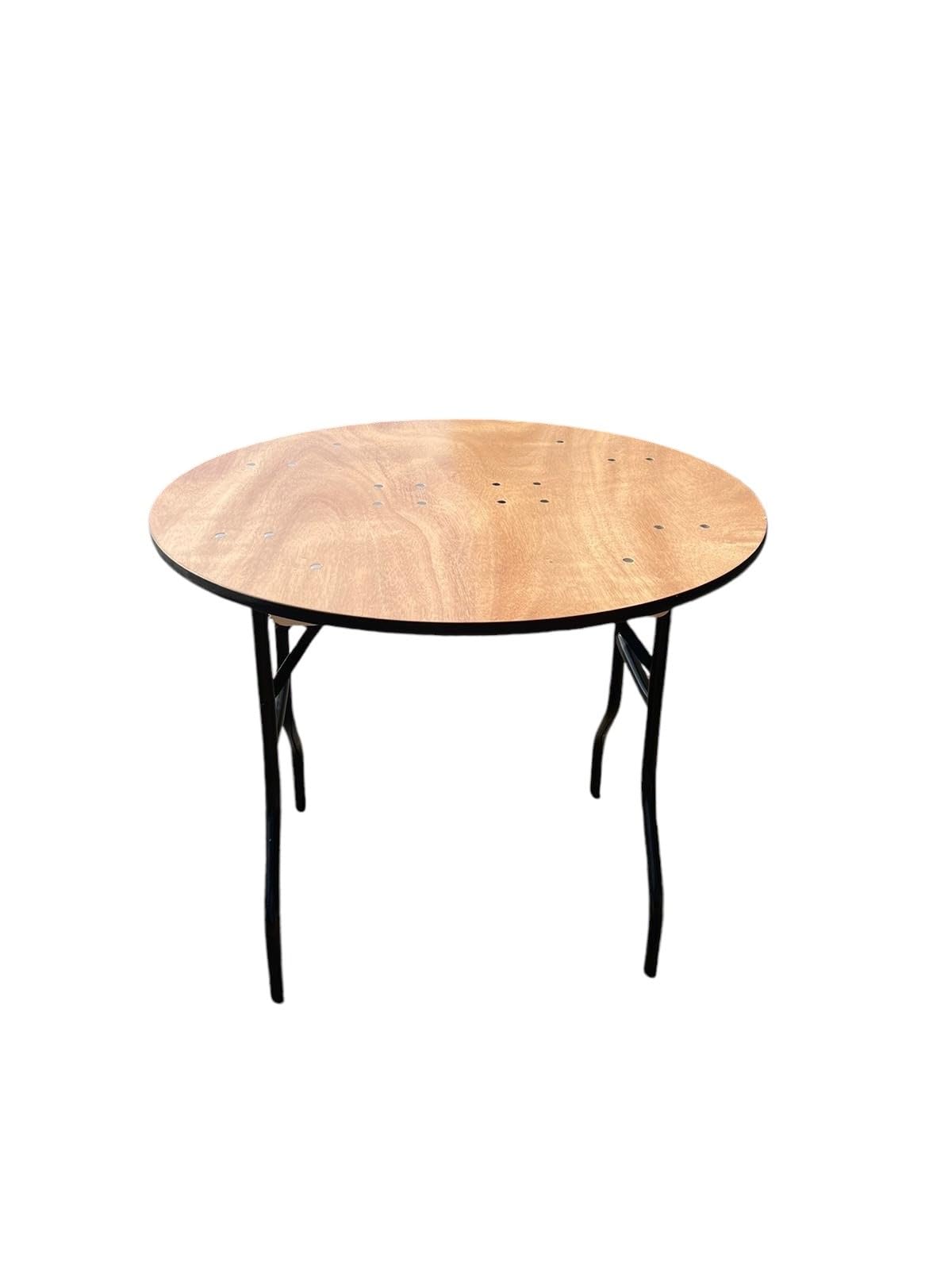 BE Furniture Varnished 3' Diameter Banquet table, Round Table, Round Table for 2, 3ft round tables, Wedding Cake Tables, Cake Stand Tables