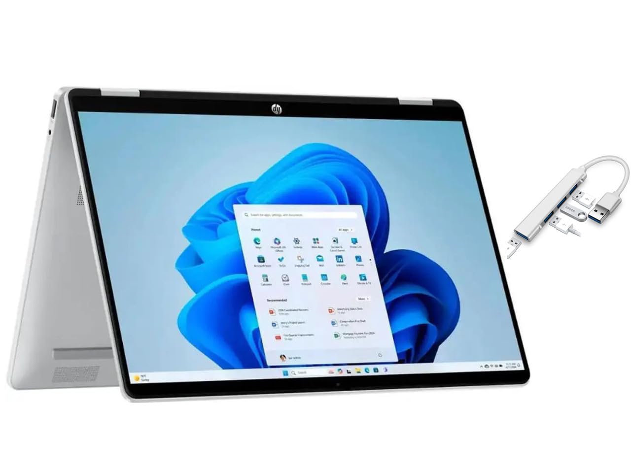 HP OmniBook 5 Flip 2-in-1 14" Full HD+ Touch-Screen Laptop | Intel Core 5 120U|Intel Graphics| Copilot | Webcam| Silver | 8GB RAM DDR5 | 512GB SSD |