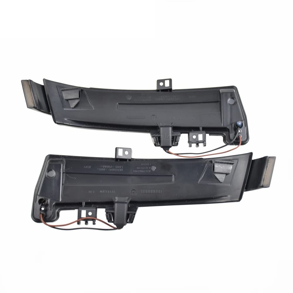 Car Passion Indicatore di direzione Freccia Specchietto laterale LED Compatibile con Mercedes Classe A B C E S CLA GLA GLK CLS Luce Dinamico Progressivo Fumè Nero Side Marker Dynamic