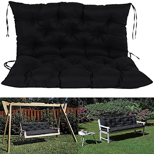 Coussin de balancelle extérieur imperméable 150 cm l'élégance du noir