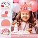 POOTACK Geburtstagskrone Mädchen, Musselin Geburtstag Krone Rosa, 12 Klett Button mit Zahlen, Geburtstagskrone Mädchen mit Einhorn-Filzdekoration - Krone Geburtstag für Mädchen
