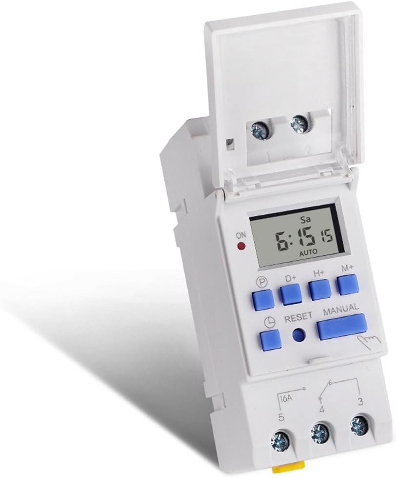 SINOTIMER Electronic Weekly 7 Days Programmable Digital TIME SWITCH Relay Timer Control AC 220V 16A Din Rail Mount