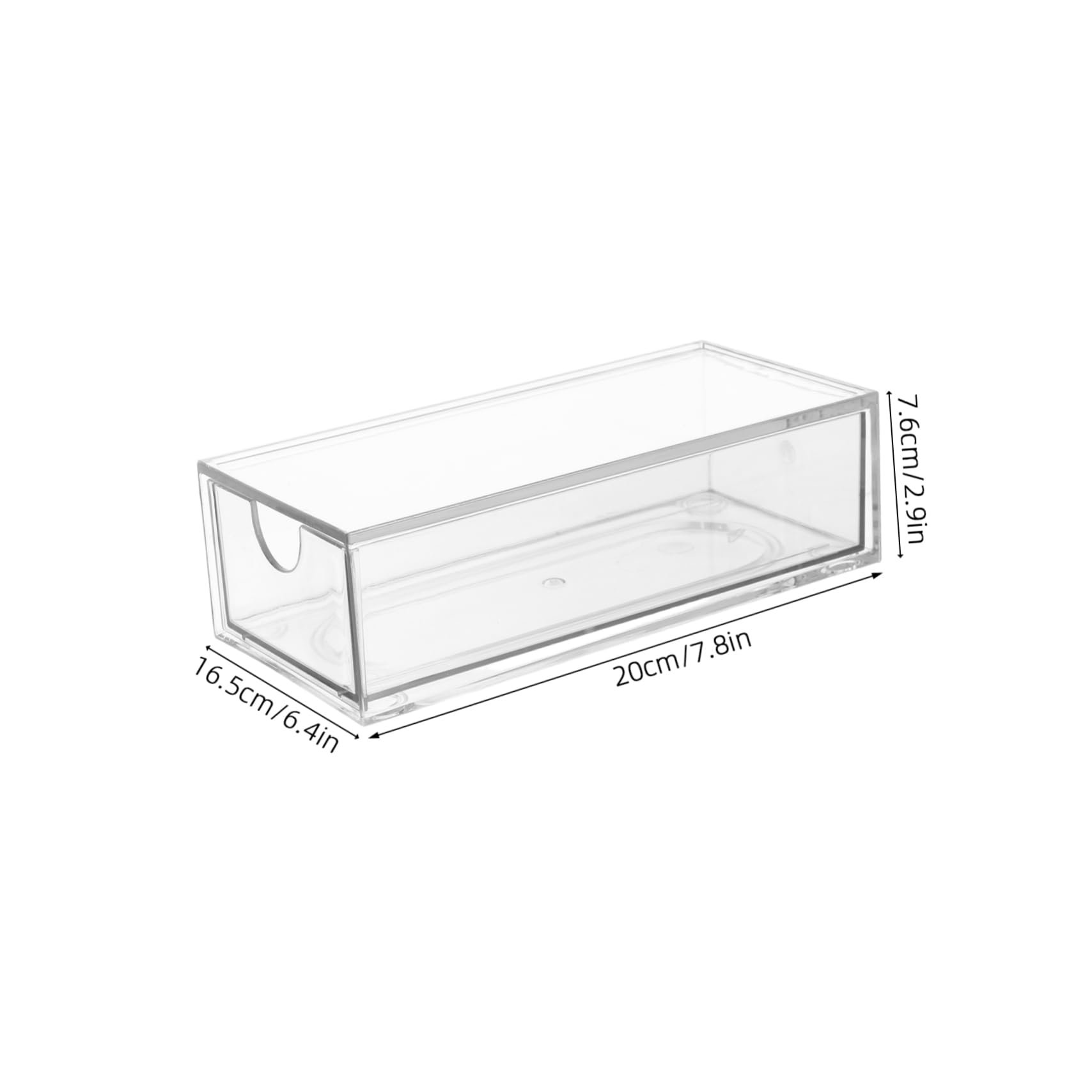 TEHAUX Organizer 4 Cassetti Impilabili, Grande Capacità 4 Pezzi in Plastica Trasparente Resistente alla Deformazione per Chioma per Ufficio e Scrivania