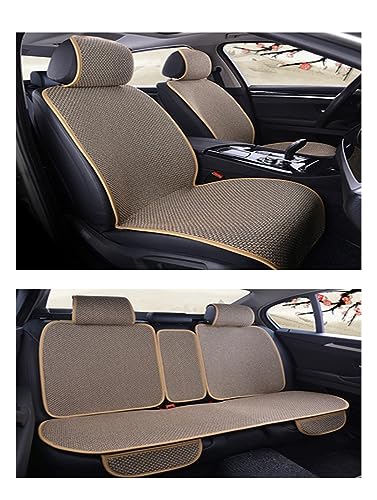 Housse de siège de voiture en lin beige de qualité supérieure