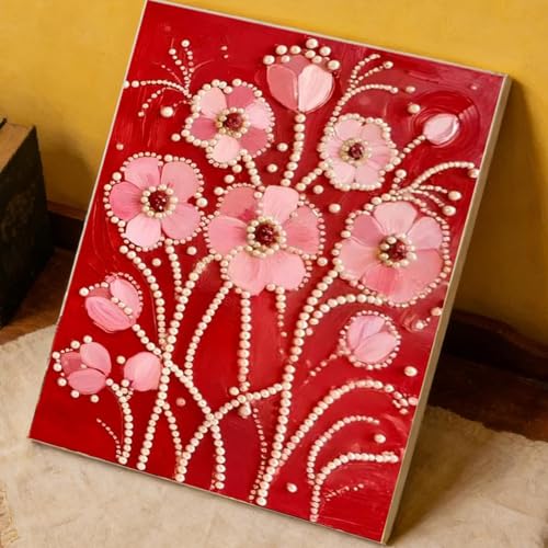 Kit d art de perles fleur pour activite creative voyage et salon