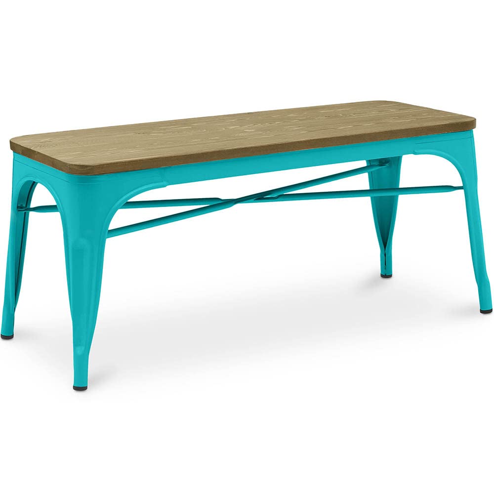 Stylix Industrial Style Banc Bois et Métal Vert Pastel