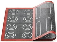 silikomart | Tappeto in Silicone Microforato AIR MAT ECLAIR & CHOUX, 400x300 mm, Ideale per Cottura Dolci Uniforme, Antiscivolo e Antiaderente, Anima in Fibra di Vetro, Made in Italy