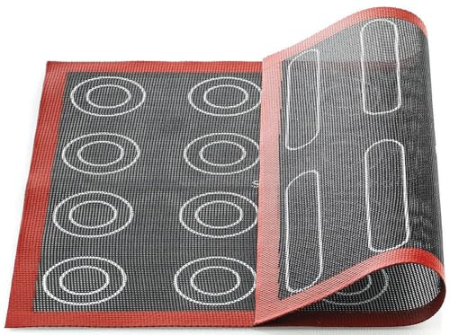 silikomart | Tapis microperforé en silicone pour ECLAIR & CHOUX, 400x300 mm, idéal pour une cuisson uniforme des gâteaux, antidérapant et antiadhésif,...