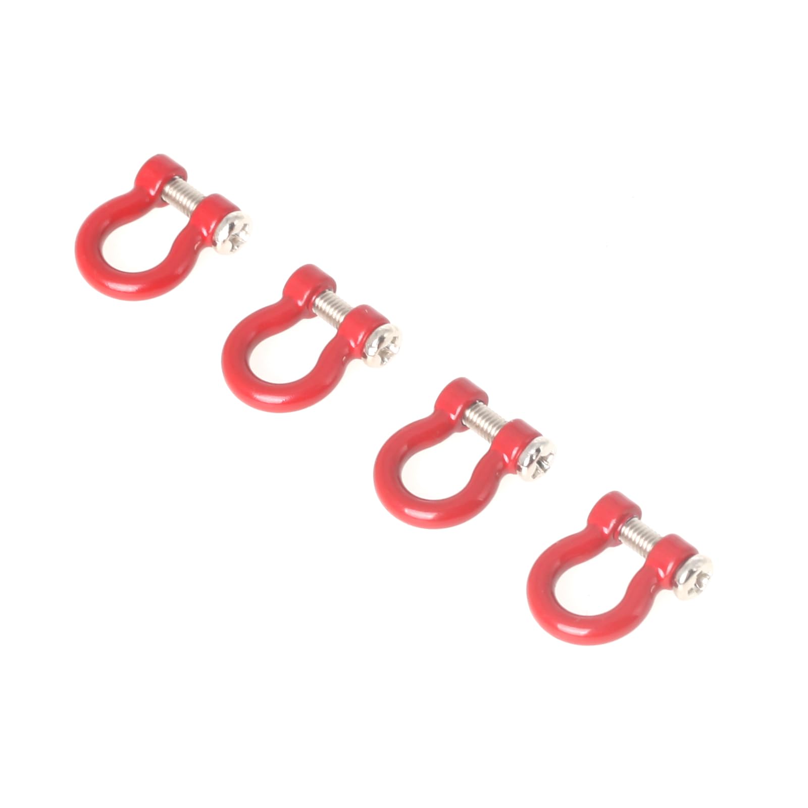 LCX Racing 1/10th RC Crawler Car Front Rear Bumper Aluminum Tow Shackle Set 4PCS for TRX4 TRX6 SCX10 II SCX10 III SCX10 PRO Gen7 Gen8, Upgrades Parts Accessories