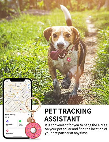 Watbro-Airtag-Keychain-Donut-Case-for-AirTag-TrackerCute-Protective-AirTag-Holder-with-Anti-Lost-KeychainAnti-Drop-Scratch