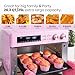 VAL CUCINA Retro Style Infrared Heating Air Fryer Toaster Oven, Extra Large Countertop Convection Oven 10-in-1 Combo, 6-Slice Toast, Enamel Baking Pan Easy Clean with Recipe Book, Classic Pink Color