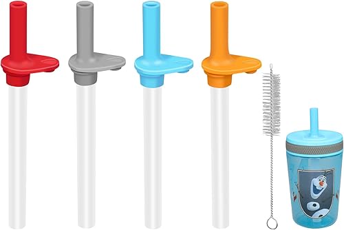 XSGXS - Pajitas de repuesto compatibles con botella de agua Zak Designs de 15 onzas, sin BPA, transparentes y de grado alimenticio, popotes