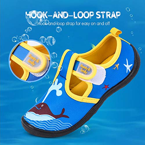 Nerteo Boys Beach Sandals Kids Aqua Water Shoes For Pool, Camp Royal Blue/Whale Us 9 Toddler #TOP7
