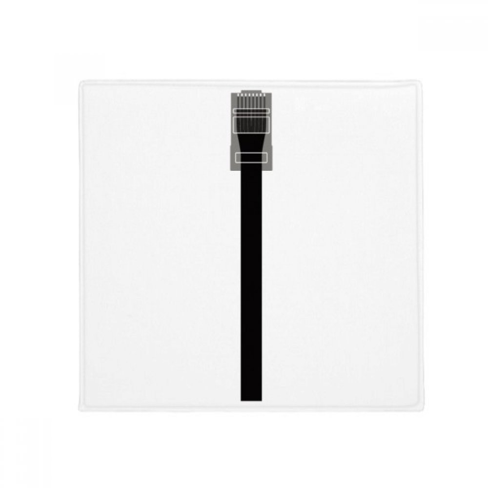 Tapis de sol noir motif câble internet 50x50cm antidérapant pour salon