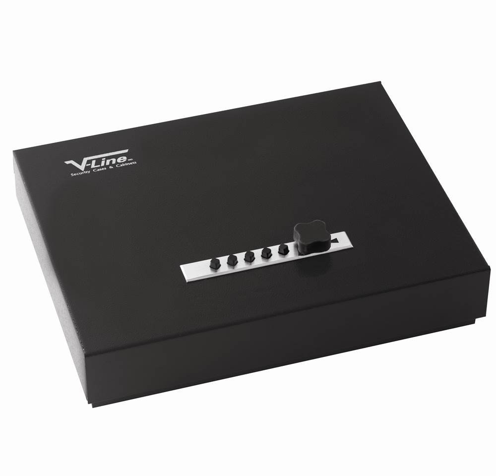 V-Line 2912-S Top Draw Security Case (Black), 12.5" L x 9.5" W x 2.5" H