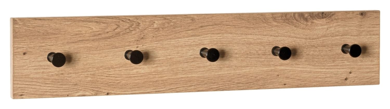 Garderobenpaneel Aus MDF Im Artisan Eiche Design – Mit 5 Haken, 50x125 Cm Garderobenpaneel Aus MDF Im Artisan Eiche Design – Mit 5 Haken, 50x125 Cm