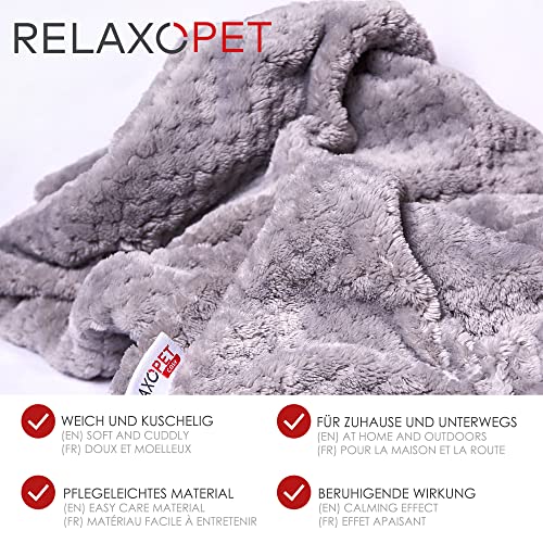 RelaxoPet® Cosy Kuscheldecke für Hunde – Multi-Plaid Komfortdecke für entspannte Ruheplätze | Pflegeleicht & Fellfreundlich. Perfekt für Körbchen, Sofa & Auto