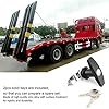 For Pickup Canopy Lock - T Handle Lock Rear Fixing Replace Professional Anti-Theft Rear Fixing T Handle Lock Tool Box Garage Door Lock With Keys Zinc Alloy Replacement For Trailer Caravan Canopy(Blac #4