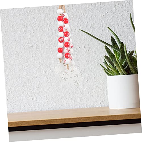 Guirnalda de cuentas de madera navideña para adornar el salón y la chimenea familiar 7