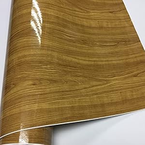 Sankuai 1 st 50 cm* 500 cm glanzend houtnerf vinyl auto wrap folie hout getextureerde auto sticker waterdichte…
