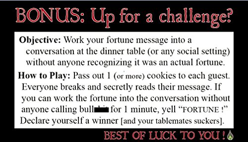 Nsfw Fortune Cookies: Inappropriate Edition (Insulting Content) Gift Box (100 Count) #TOP4