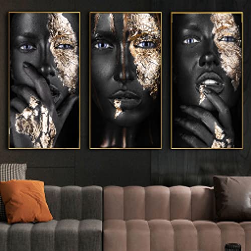 Art mural africain femme maquillage pour habiller un grand mur vide sans effort