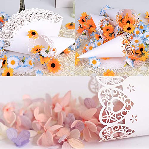 SIMUER 50pz Coni Portariso Cuore Bianco